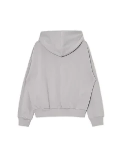 Discount Cropp Szara bluza z kapturem i nadrukiem jasnyszary