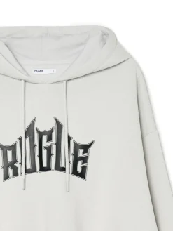 New Cropp Szara bluza z kapturem UNISEX jasnyszary