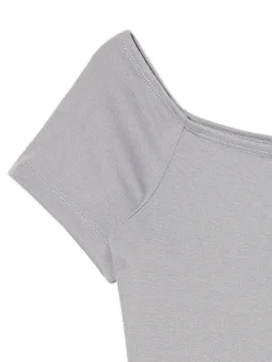 Fashion Cropp Szara bluzka z dodatkiem wiskozy jasnyszary