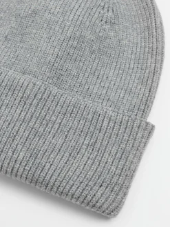Online Cropp Szara czapka beanie z dodatkiem wiskozy jasnyszary