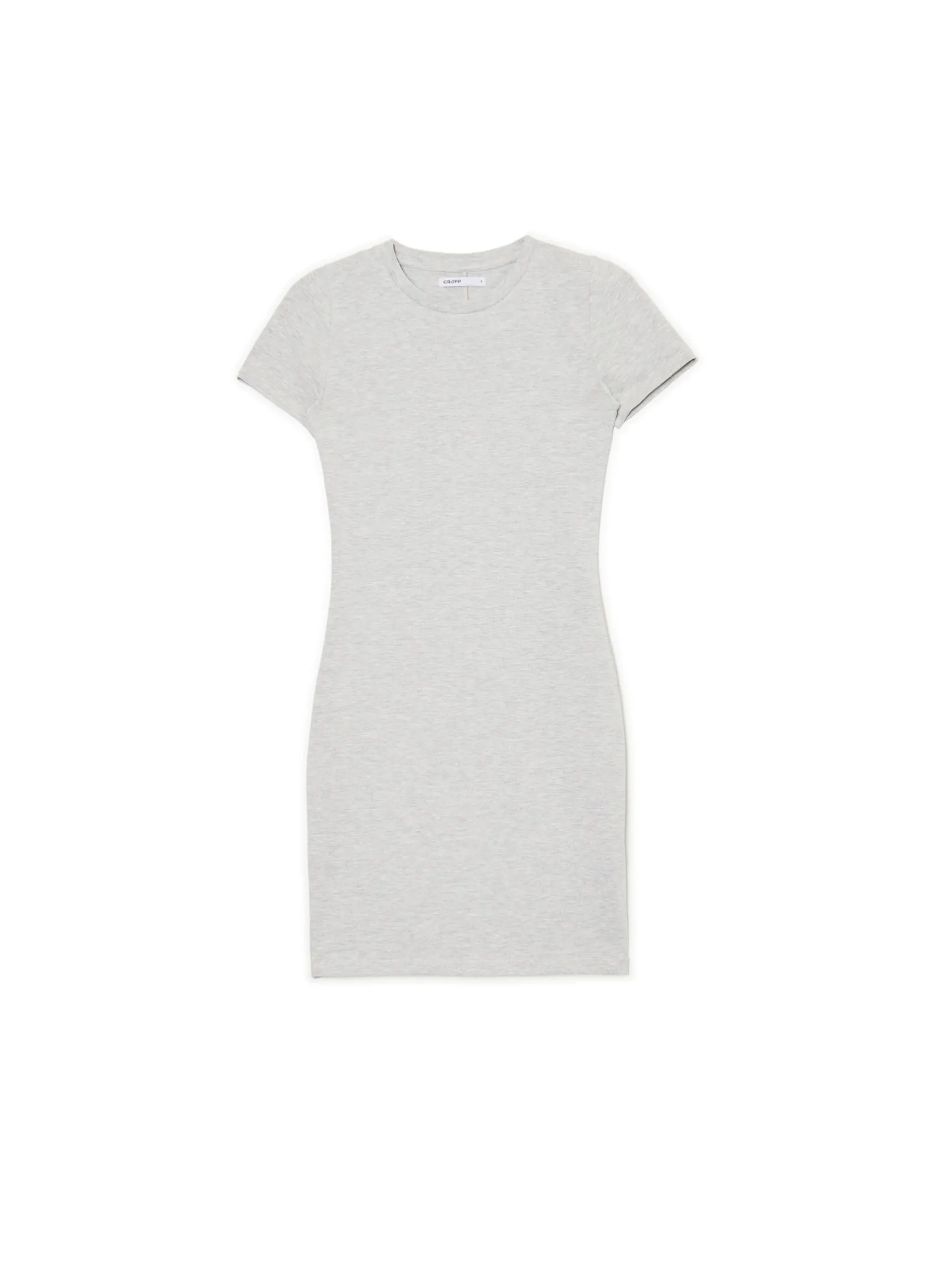 Discount Cropp Szara dopasowana sukienka mini jasnyszary