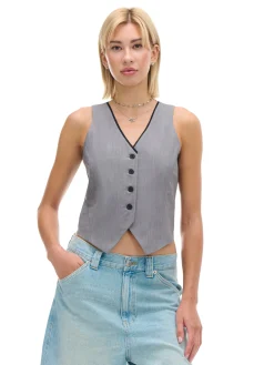 Hot Cropp Szara kamizelka szary
