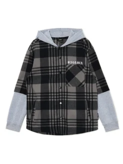 Clearance Cropp Szara koszula z kapturem i kieszeniami szary