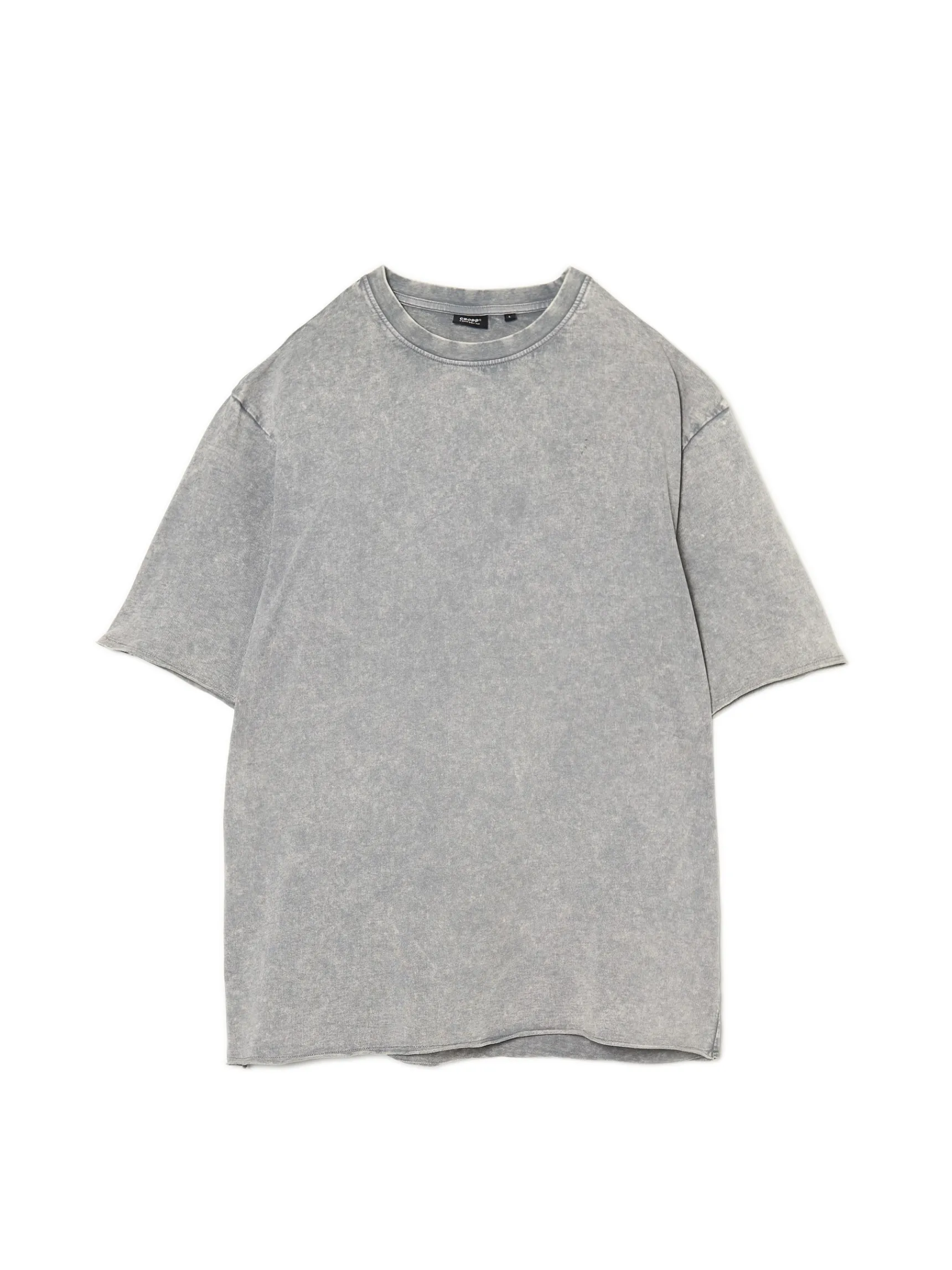 Outlet Cropp Szara koszulka acid wash jasnyszary