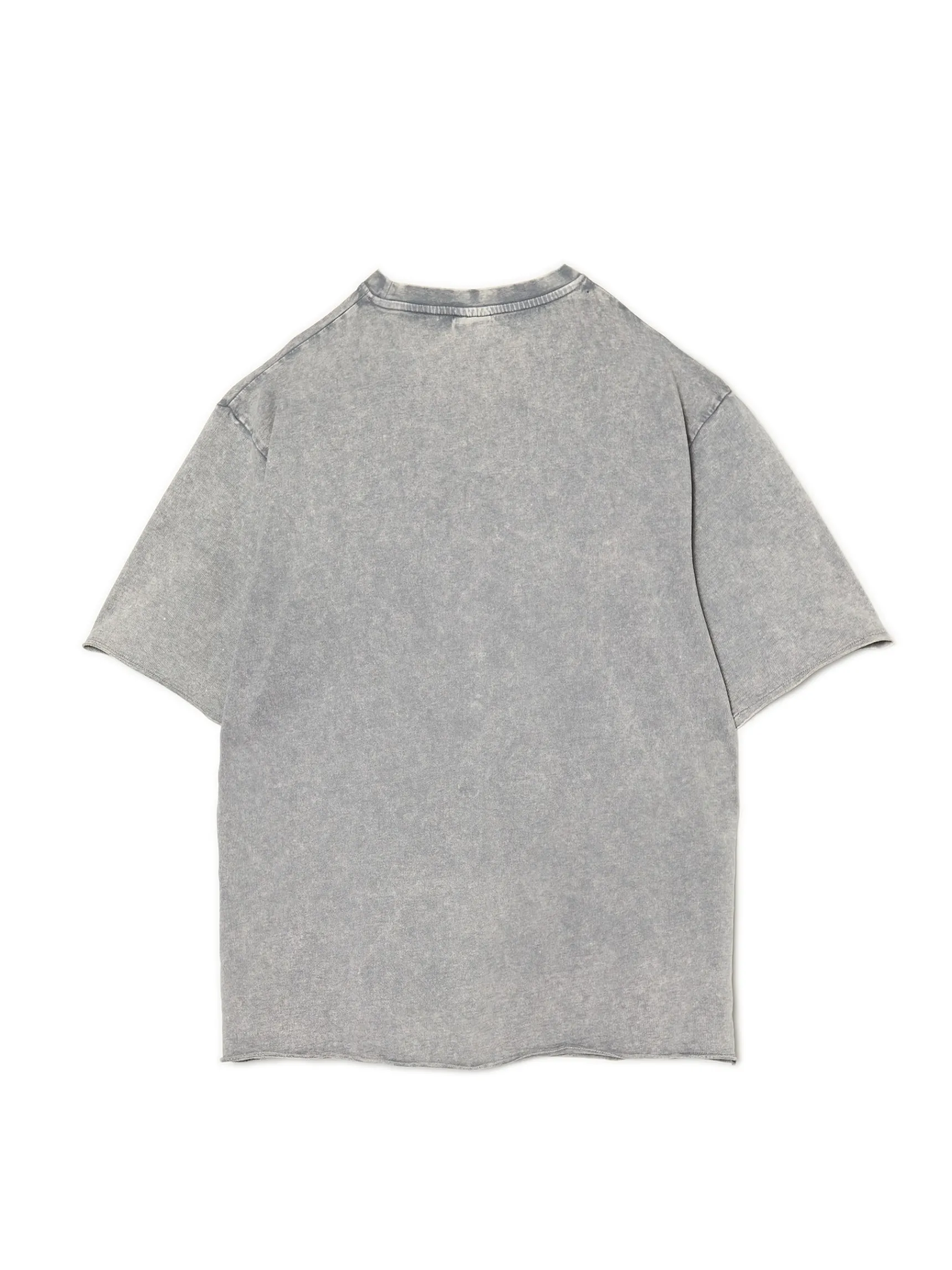 Outlet Cropp Szara koszulka acid wash jasnyszary