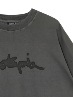 Discount Cropp Szara koszulka z napisem szary