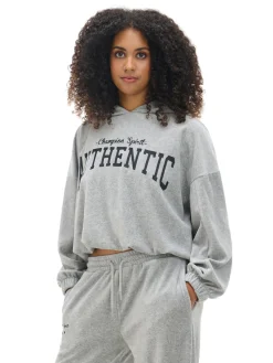 Online Cropp Szara krótka bluza boxy jasnyszary