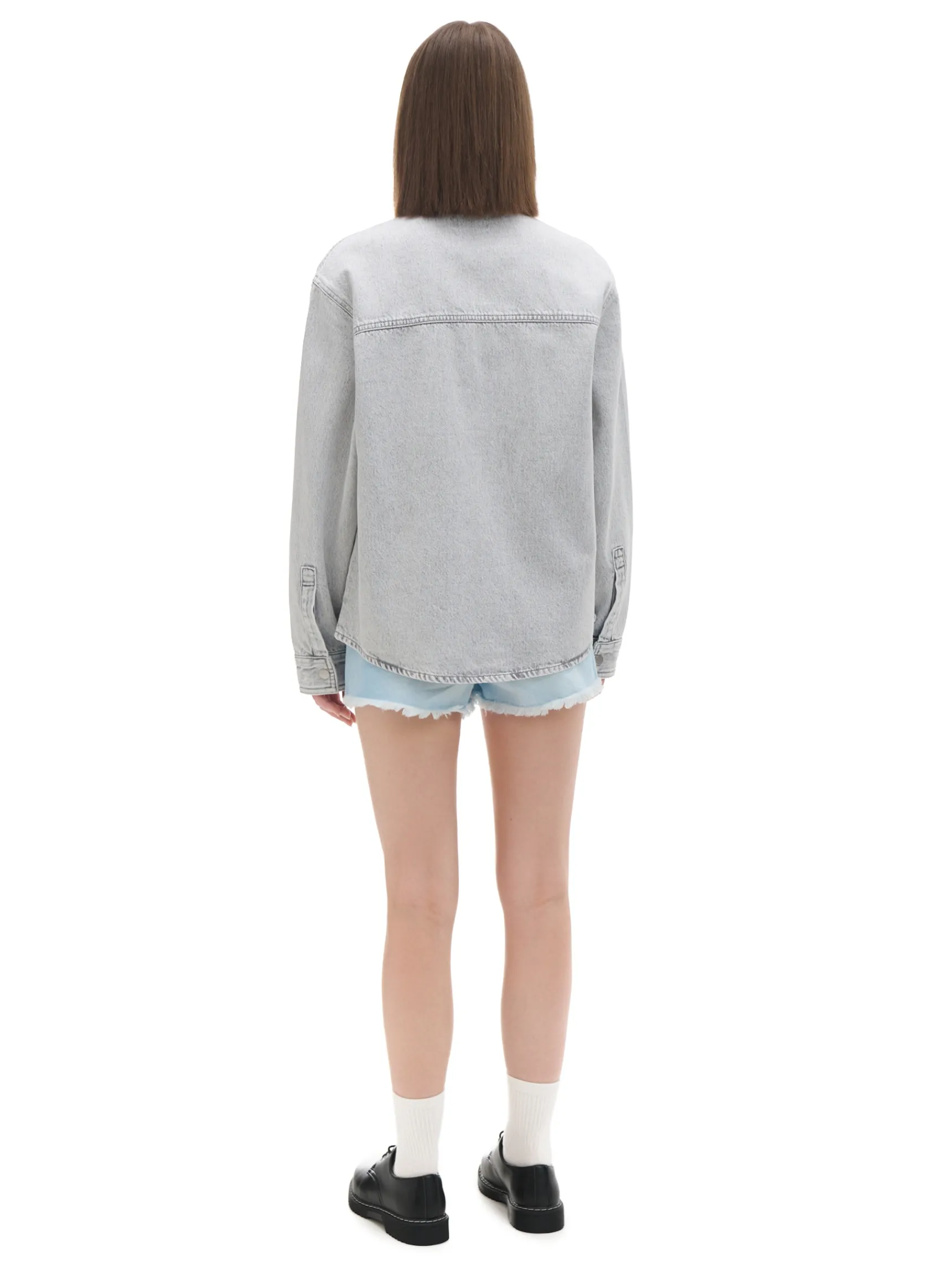 Best Cropp Szara kurtka jeansowa wielobarwny