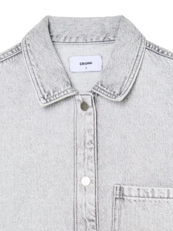 Best Cropp Szara kurtka jeansowa wielobarwny