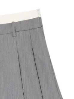 Online Cropp Szara mini z plisami jasnyszary