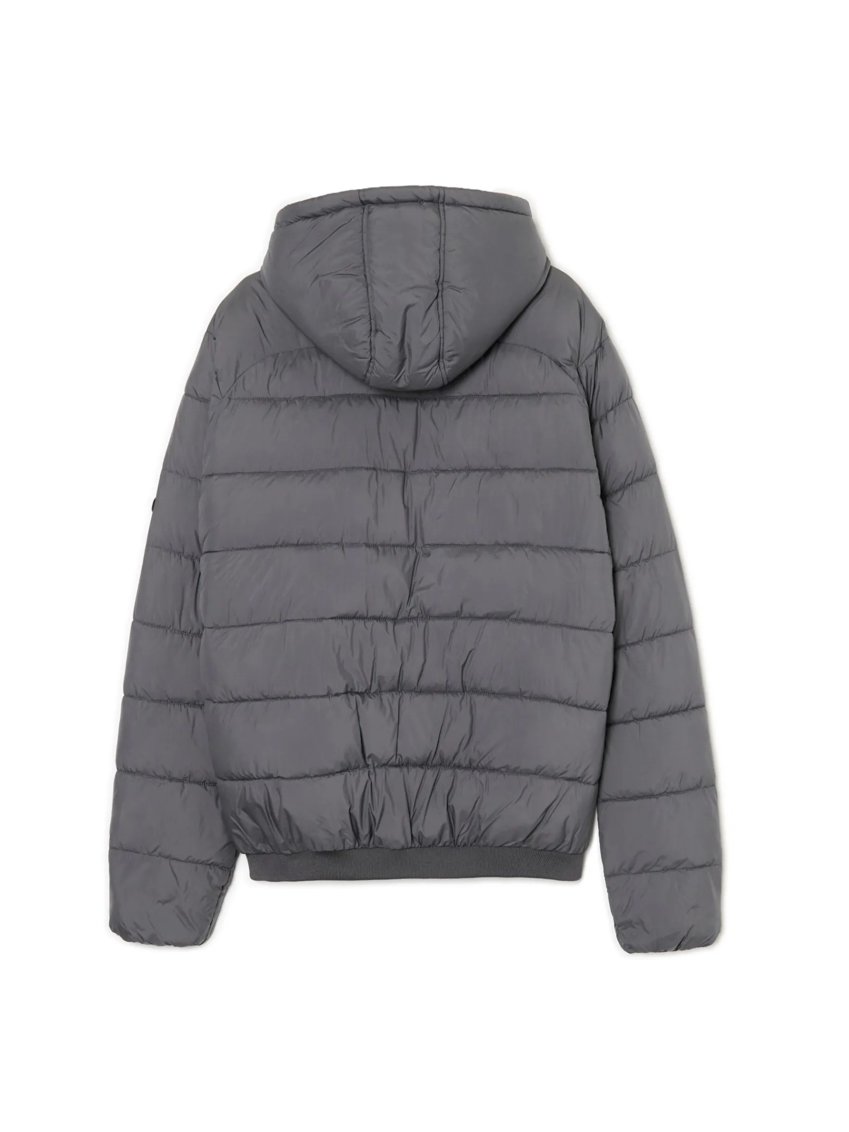 Clearance Cropp Szara pikowana kurtka z kapturem szary