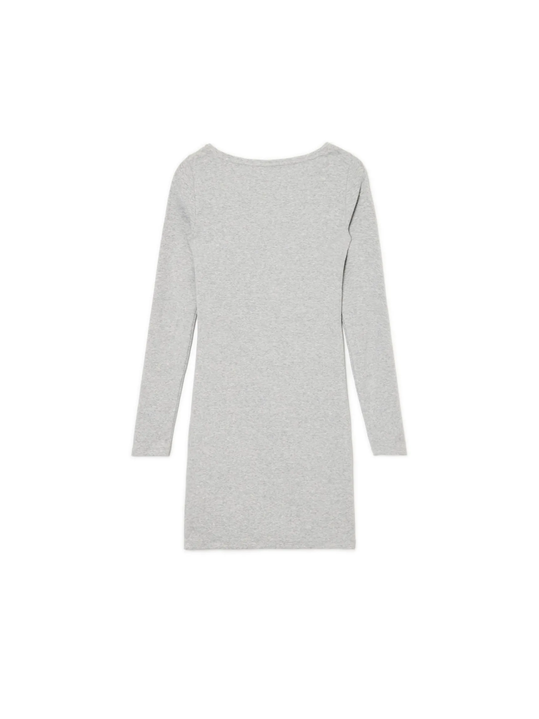 Best Cropp Szara sukienka mini z długimi rękawami jasnyszary