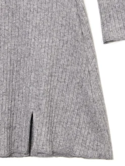 Sale Cropp Szara sukienka mini z długimi rękawami szary