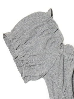 Hot Cropp Szara sukienka mini z krótkimi rękawkami jasnyszary