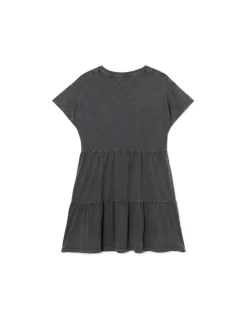 Discount Cropp Szara sukienka mini z marszczeniami szary