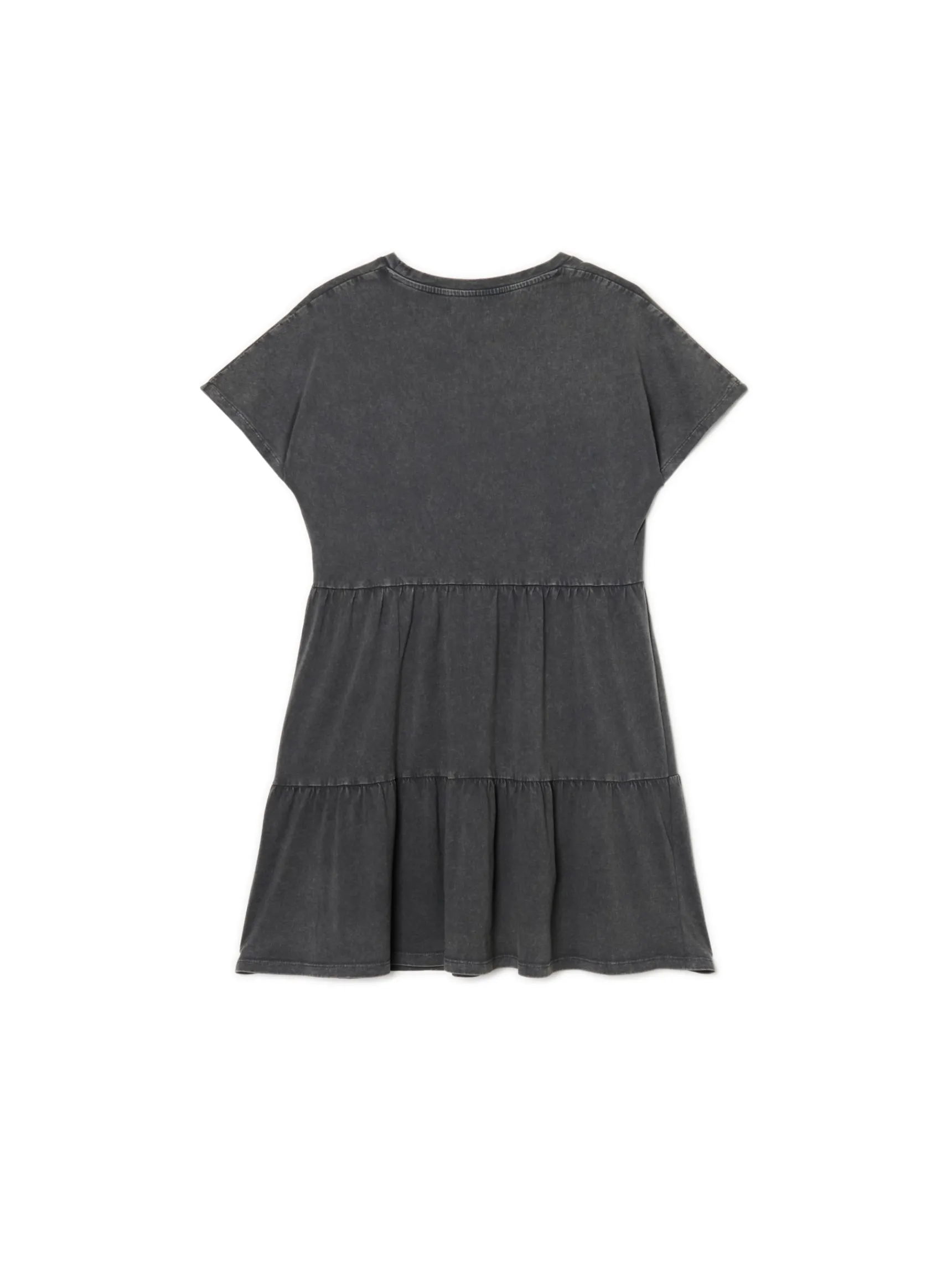 Discount Cropp Szara sukienka mini z marszczeniami szary