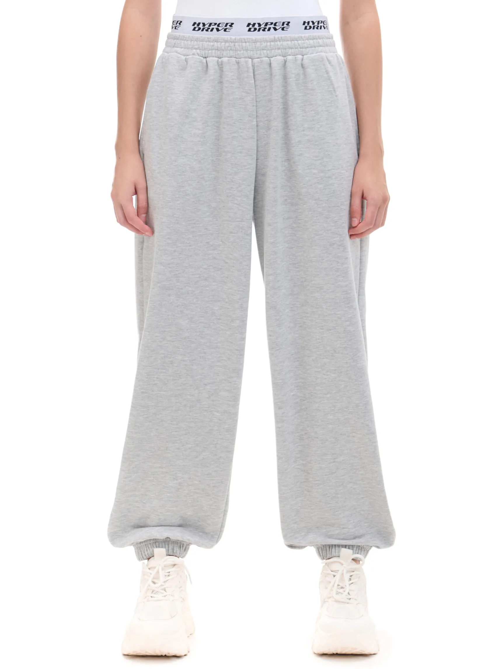 Hot Cropp Szare dresowe joggery jasnyszary