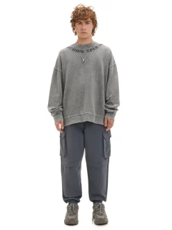 Online Cropp Szare dresowe joggery z kieszeniami szary
