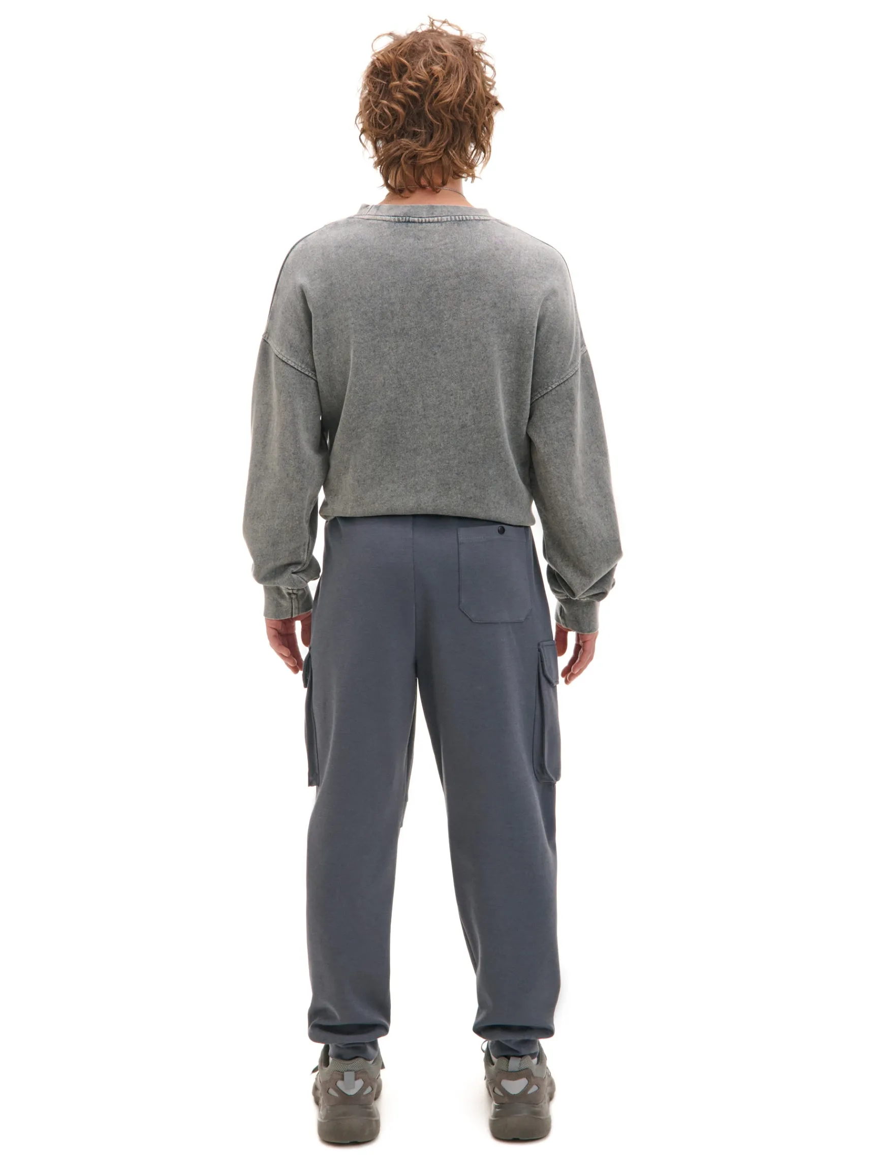 Online Cropp Szare dresowe joggery z kieszeniami szary
