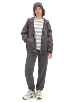 Hot Cropp Szare dresowe joggery z nadrukiem szary