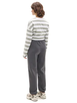 Hot Cropp Szare dresowe joggery z nadrukiem szary