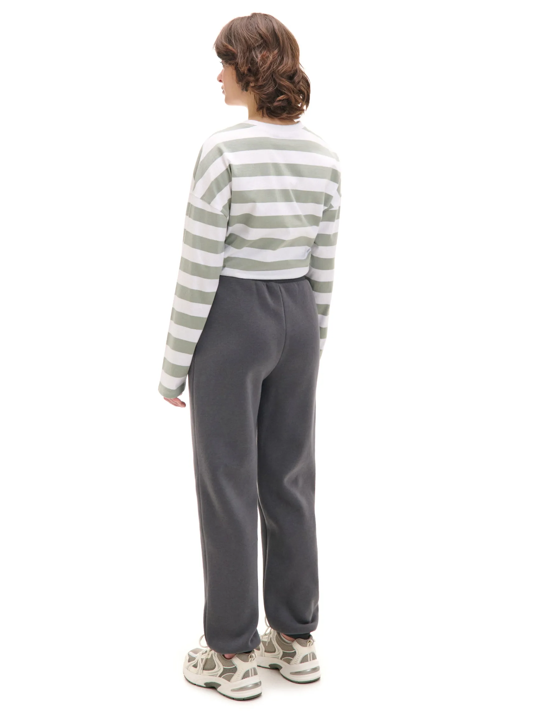Hot Cropp Szare dresowe joggery z nadrukiem szary