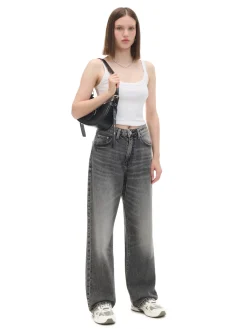 Hot Cropp Szare jeansy baggy szary