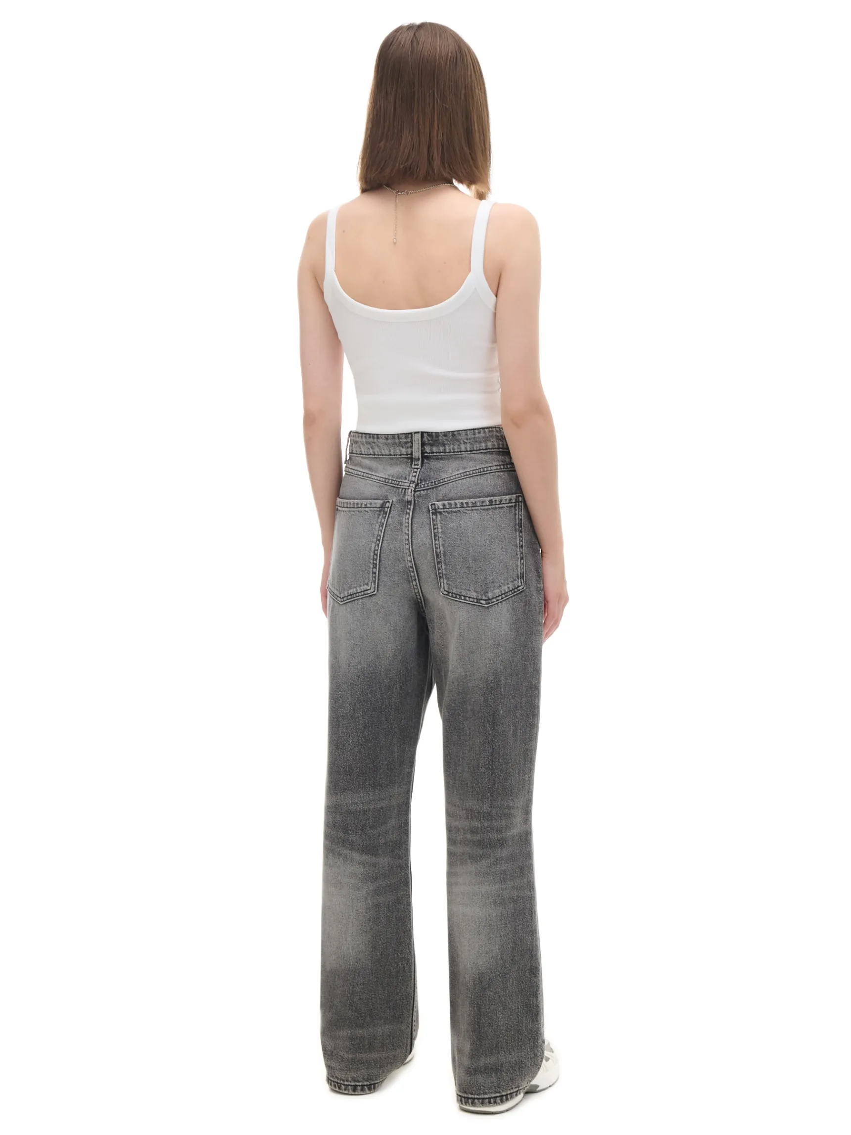 Hot Cropp Szare jeansy baggy szary