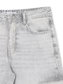 Sale Cropp Szare jeansy baggy jasnyszary