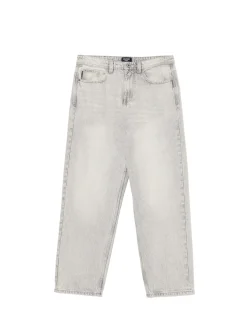 Fashion Cropp Szare jeansy loose jasnyszary