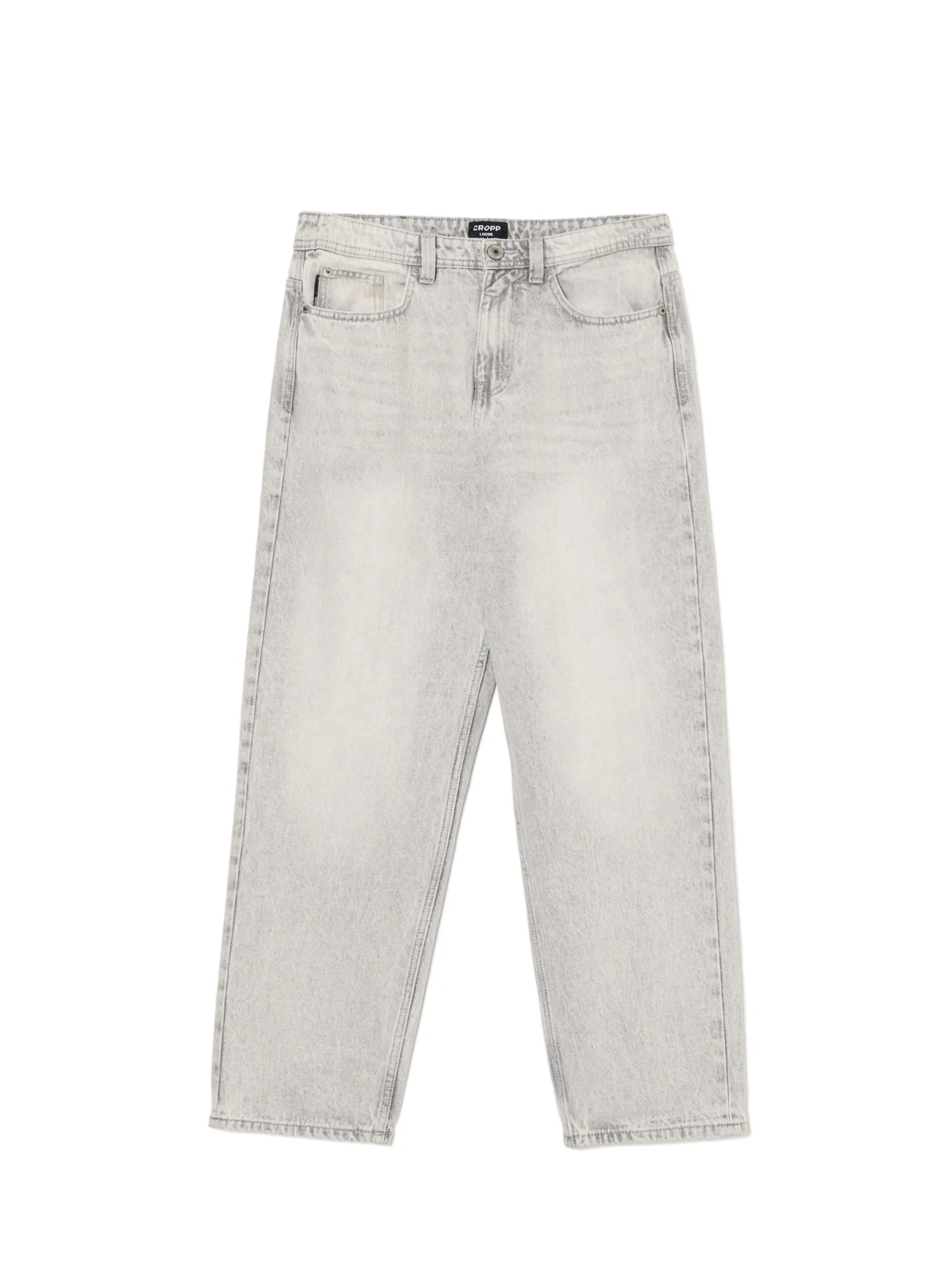 Fashion Cropp Szare jeansy loose jasnyszary
