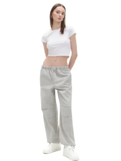 Online Cropp Szare jeansy parachute jasnyszary