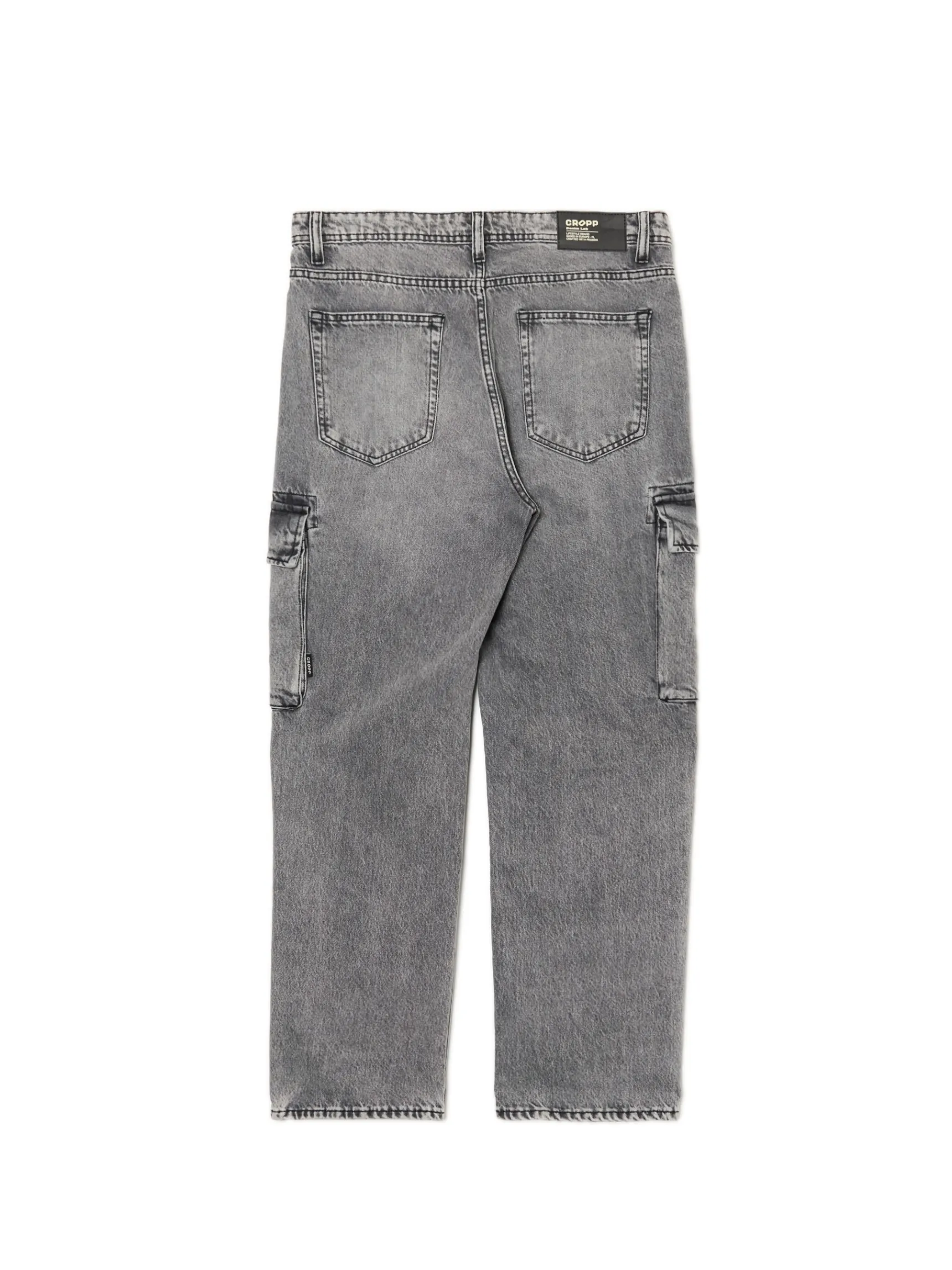 Fashion Cropp Szare jeansy relaxed szary