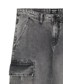 Fashion Cropp Szare jeansy relaxed szary