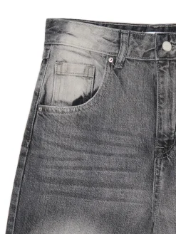 New Cropp Szare jeansy retro wide leg jasnyszary