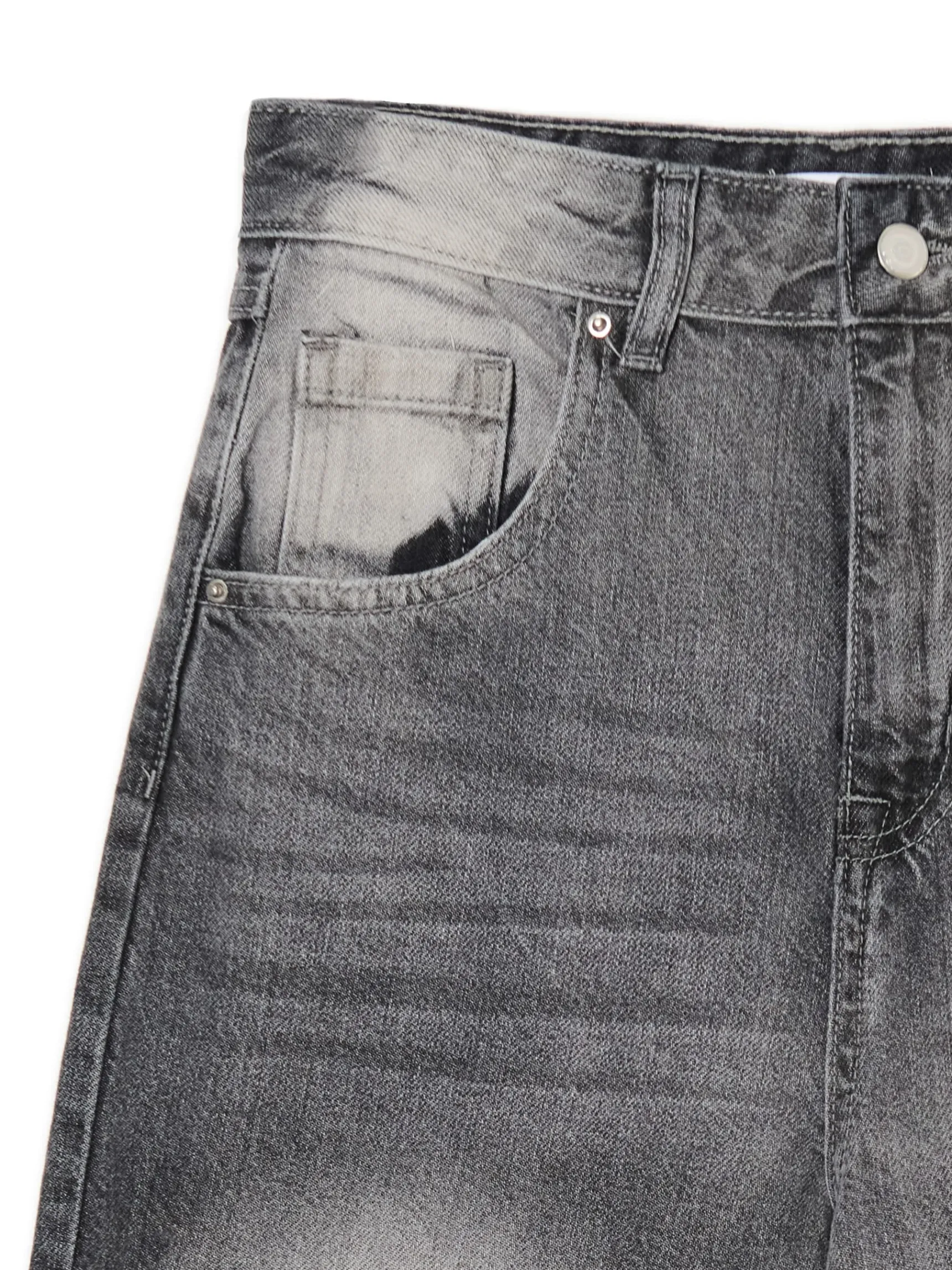 New Cropp Szare jeansy retro wide leg jasnyszary