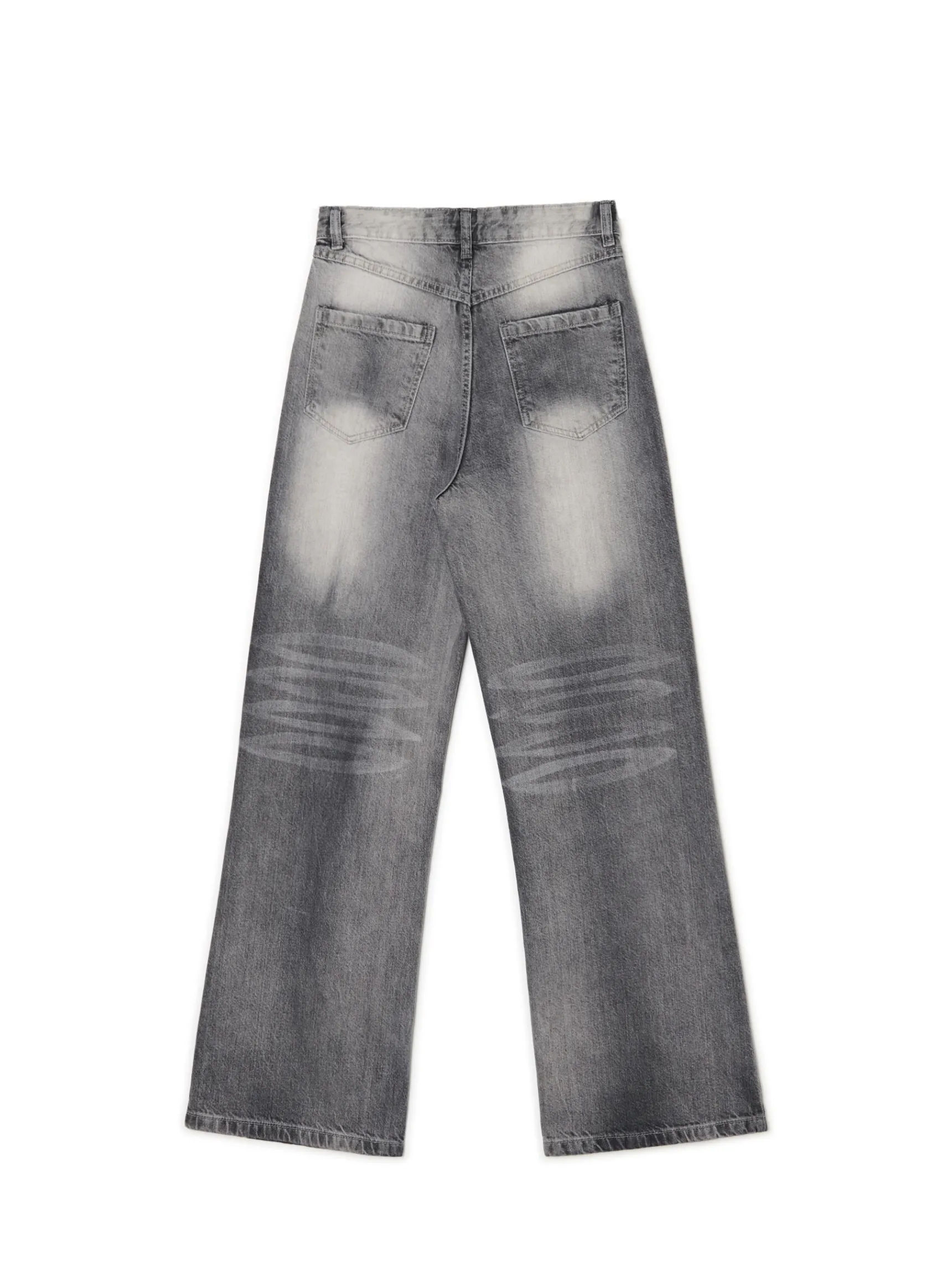 New Cropp Szare jeansy retro wide leg jasnyszary