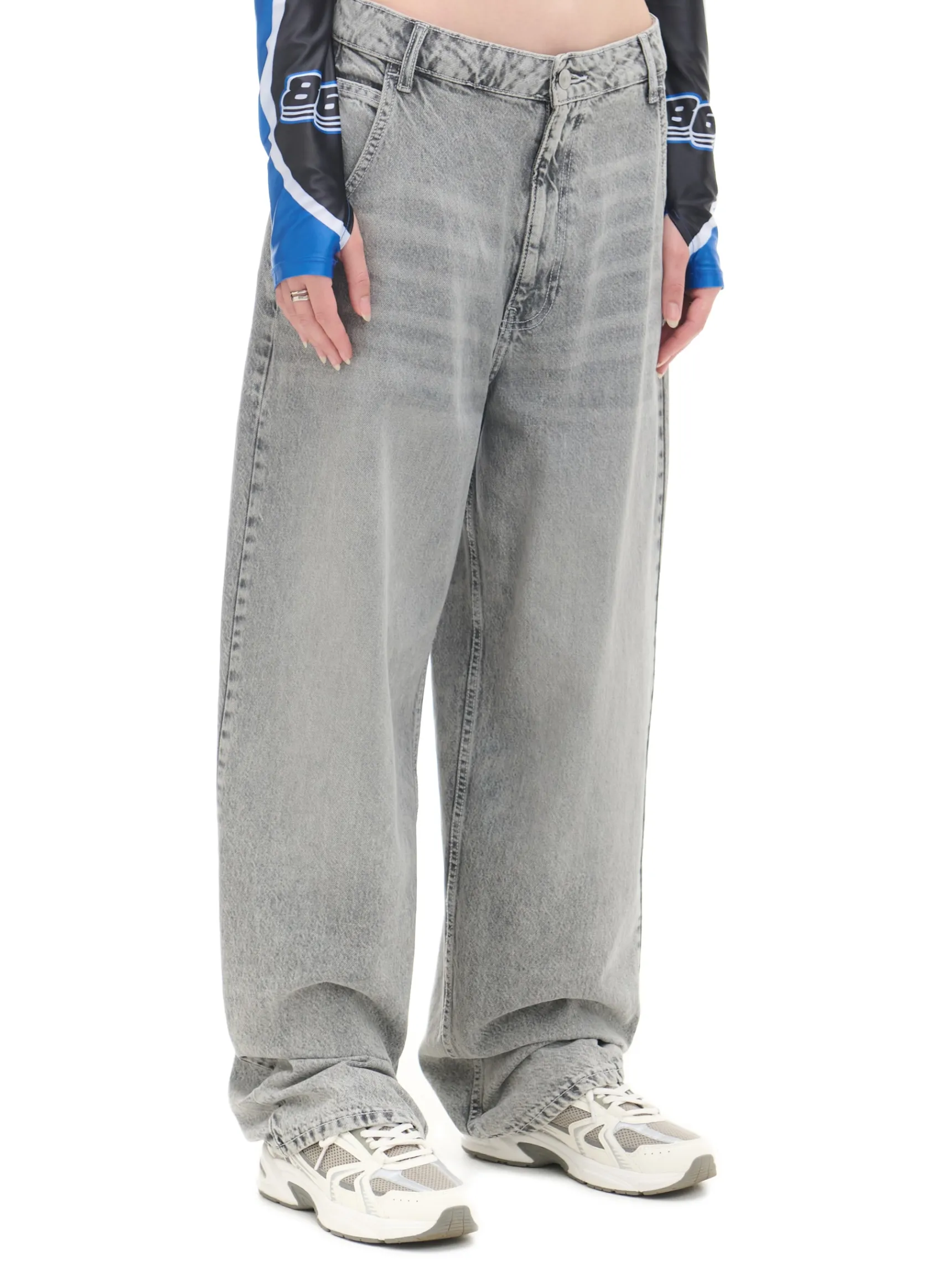 Discount Cropp Szare jeansy skater jasnyszary