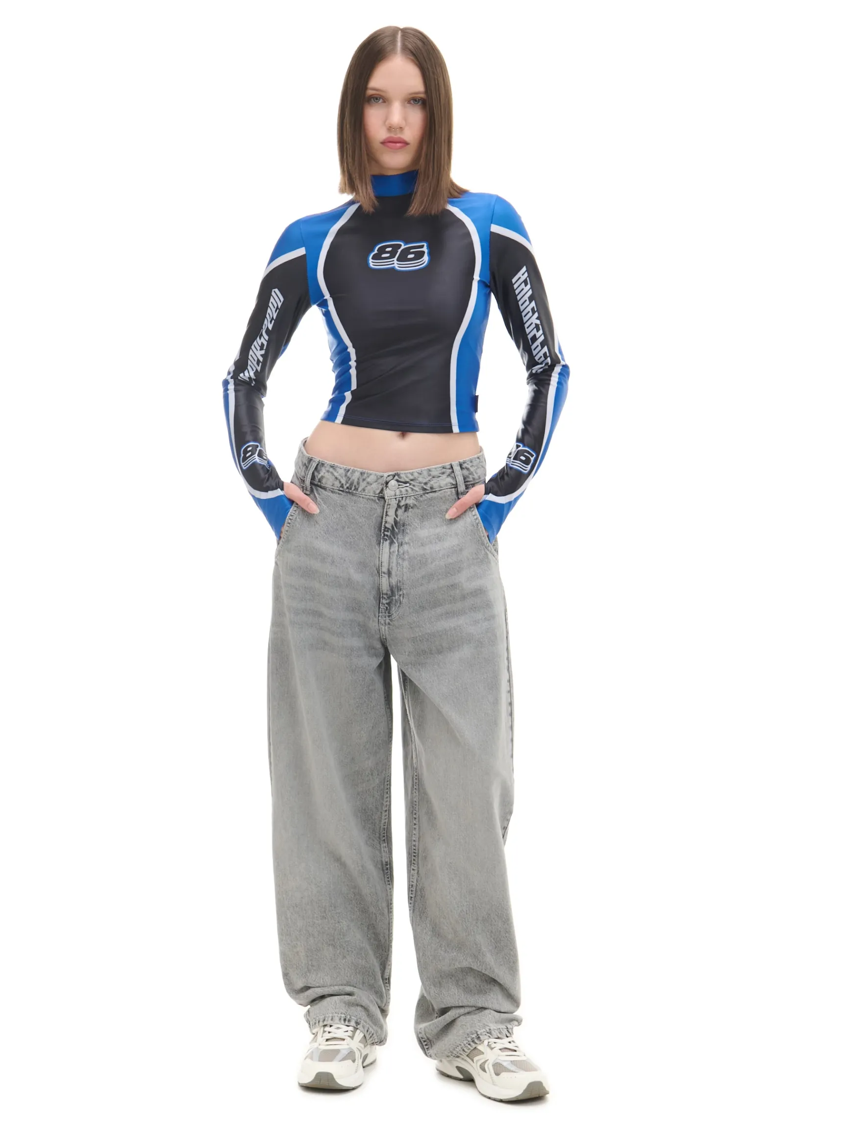 Discount Cropp Szare jeansy skater jasnyszary