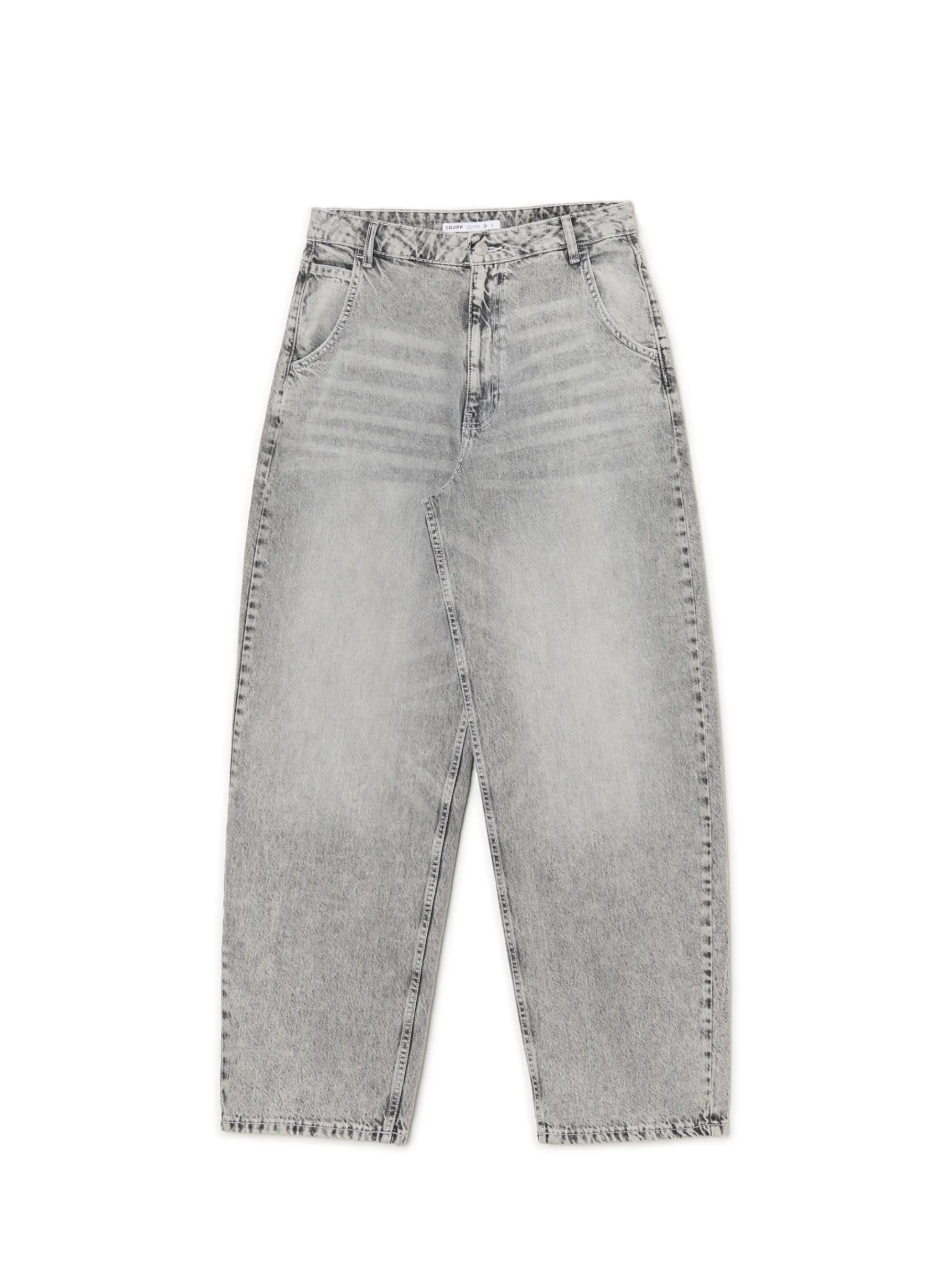 Discount Cropp Szare jeansy skater jasnyszary