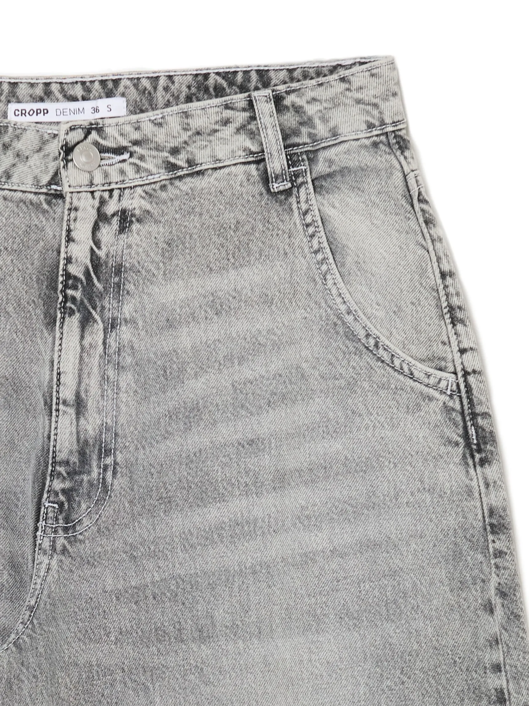 Discount Cropp Szare jeansy skater jasnyszary
