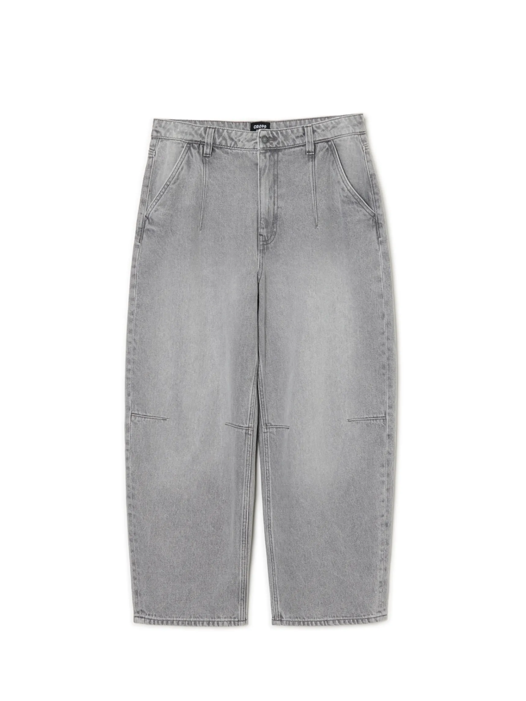 Outlet Cropp Szare jeansy skater jasnyszary