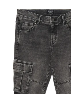 Fashion Cropp Szare jeansy skinny szary