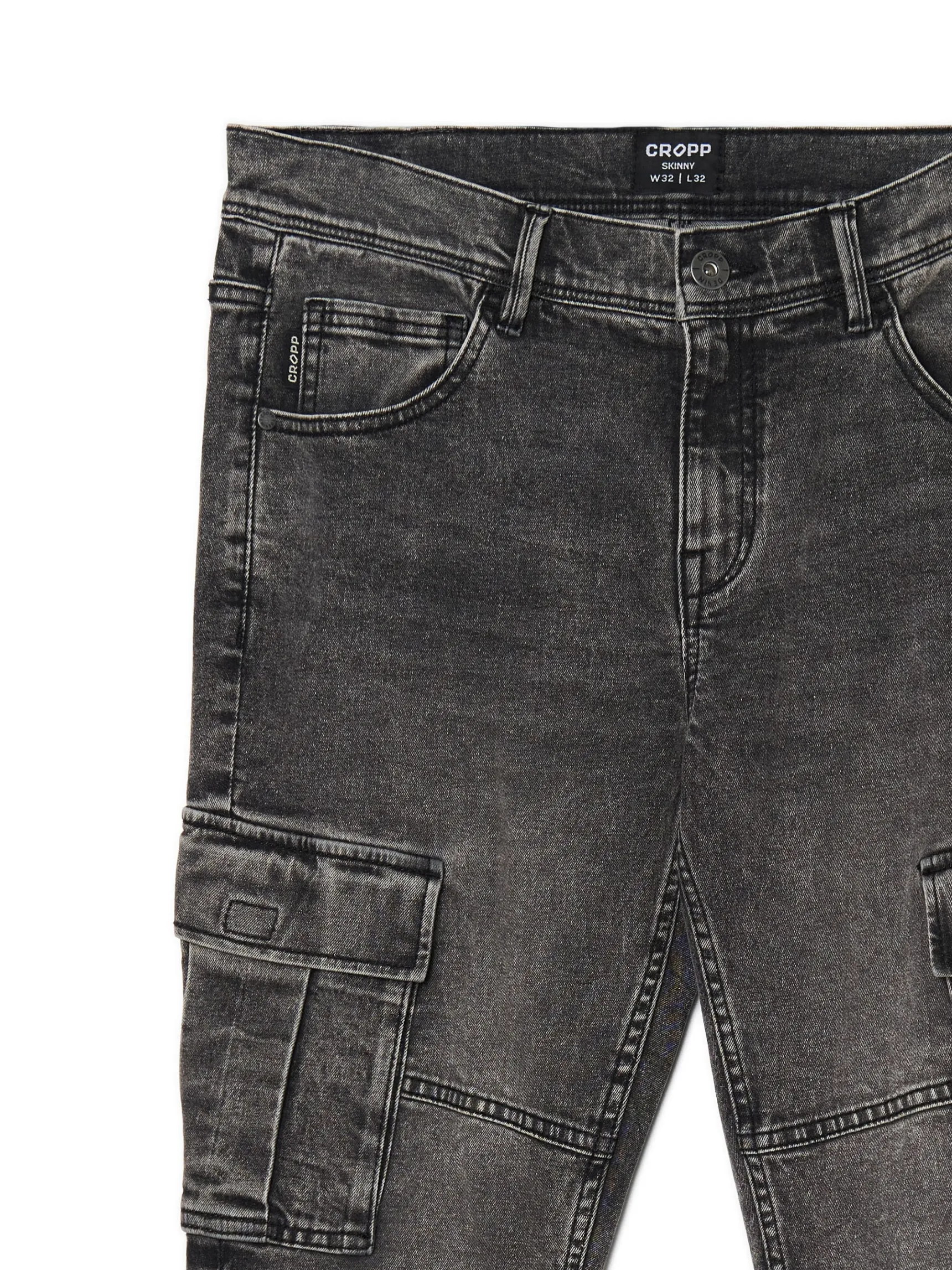 Fashion Cropp Szare jeansy skinny szary