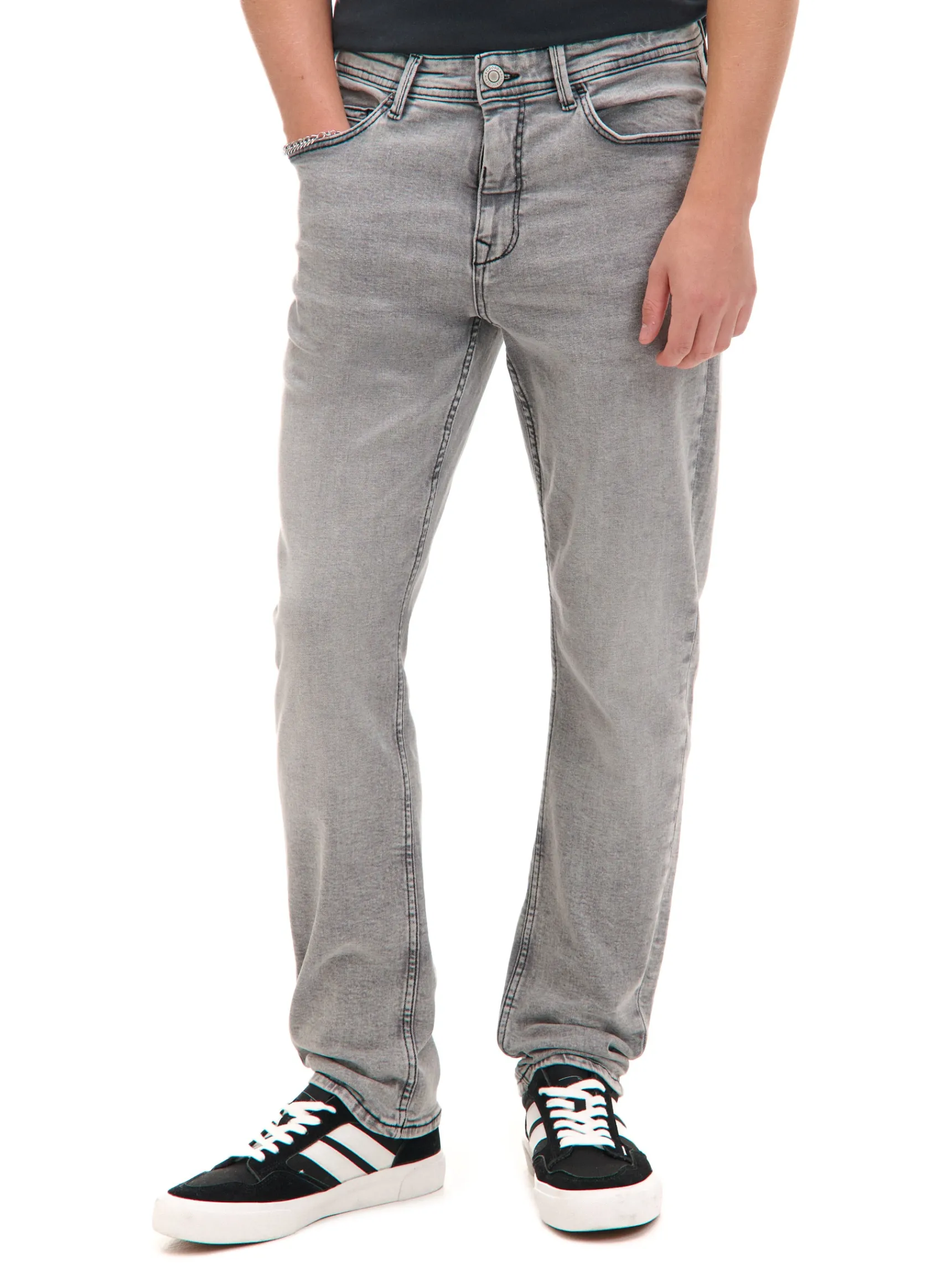 Fashion Cropp Szare jeansy slim jasnyszary