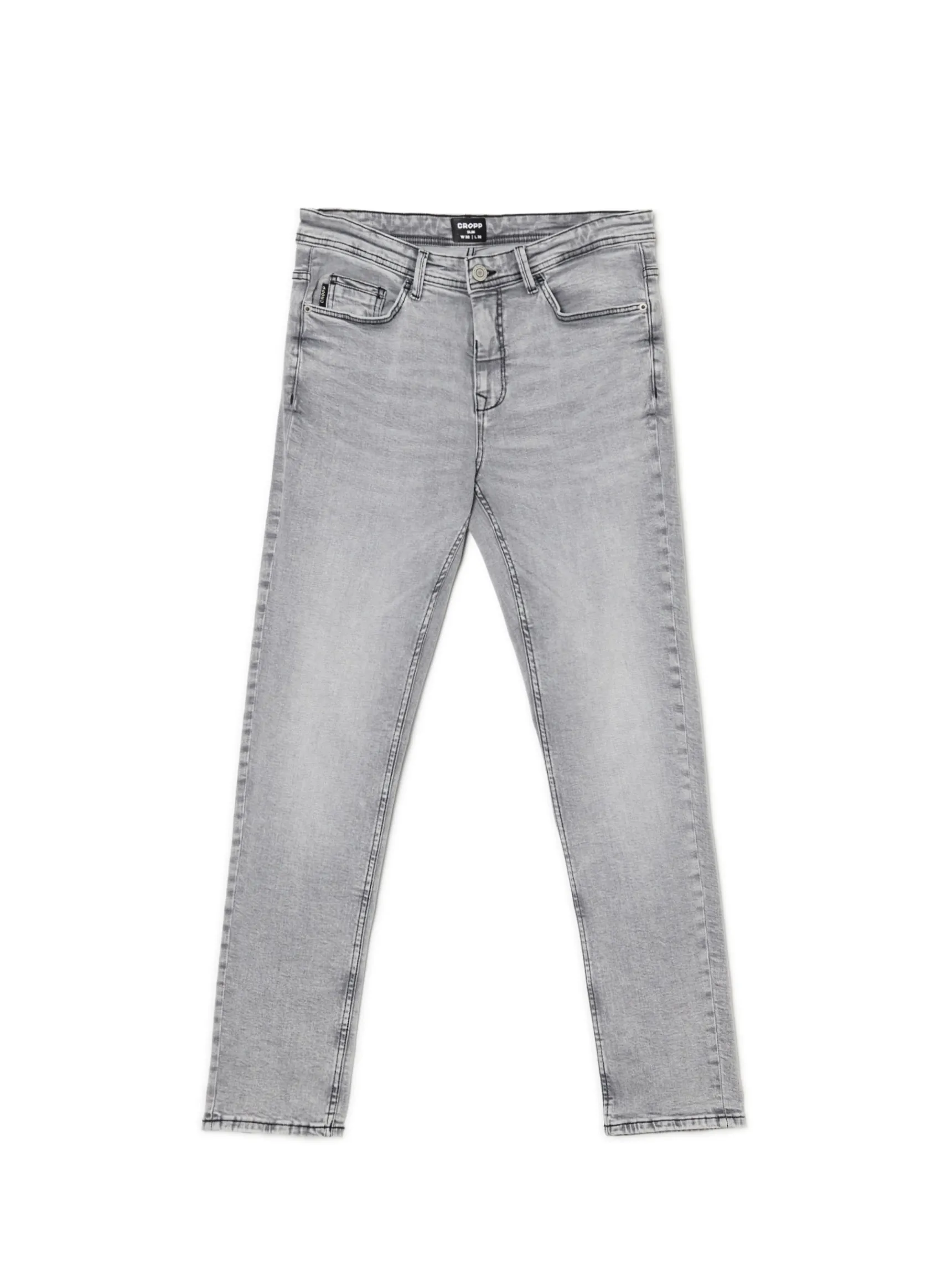 Fashion Cropp Szare jeansy slim jasnyszary