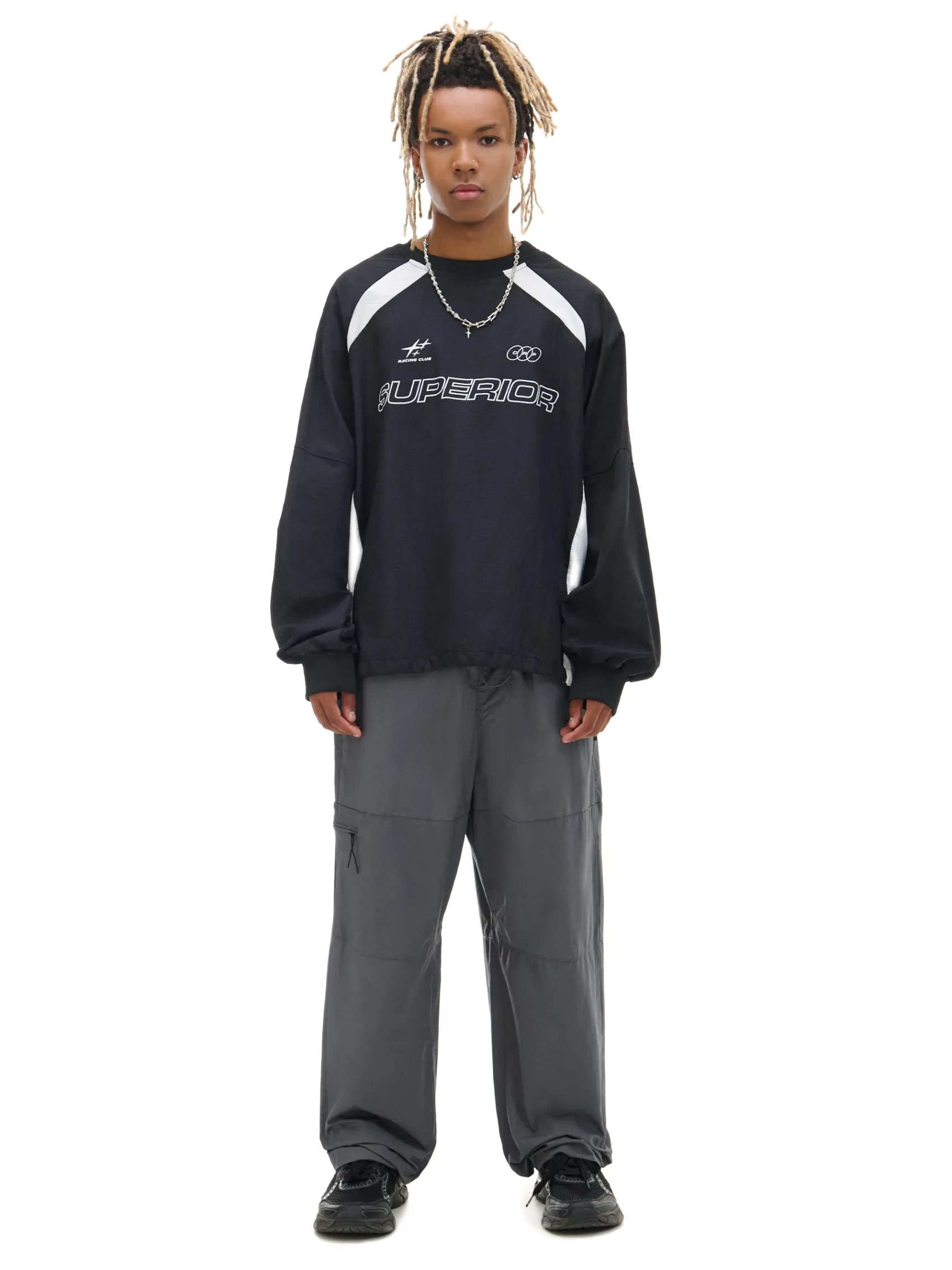 Online Cropp Szare joggery Baltic Games szary