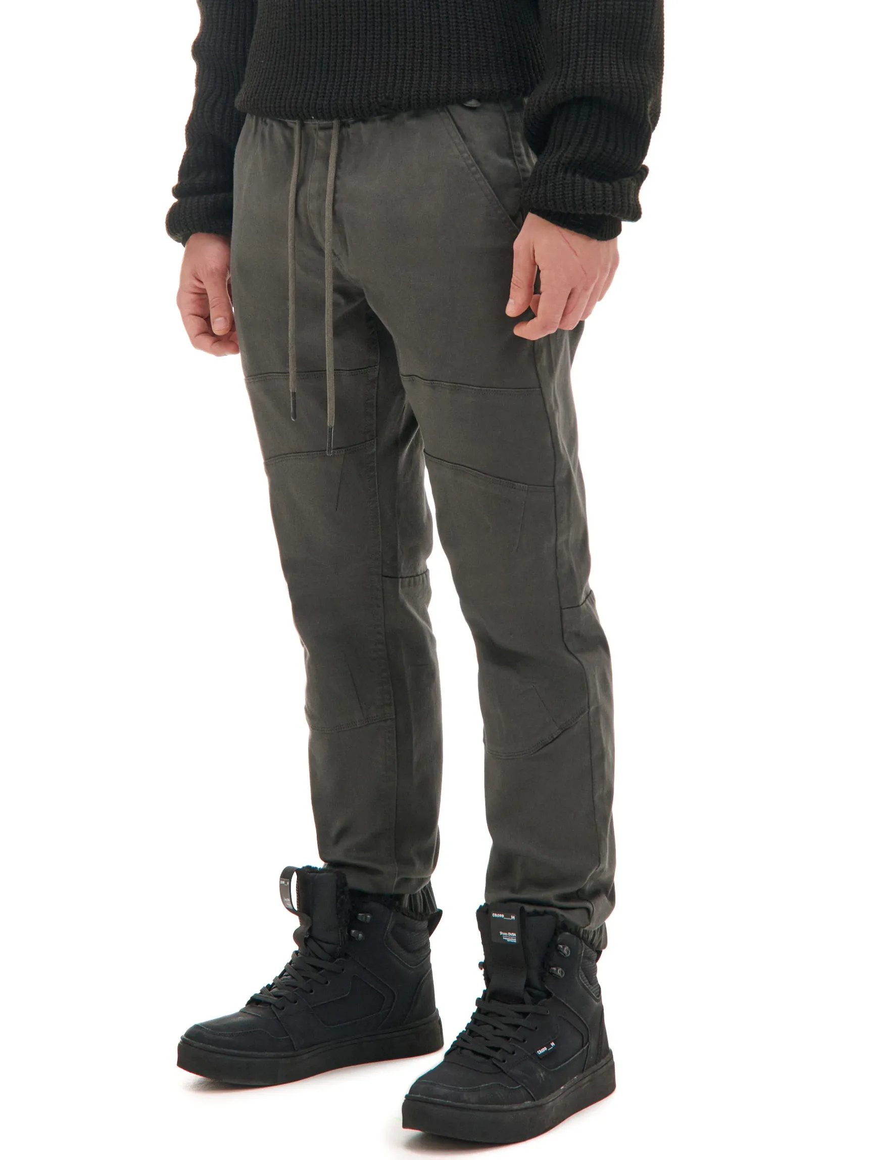 Sale Cropp Szare joggery z kieszeniami cargo szary