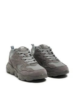 Clearance Cropp Szare sneakersy z odblaskowymi elementami szary