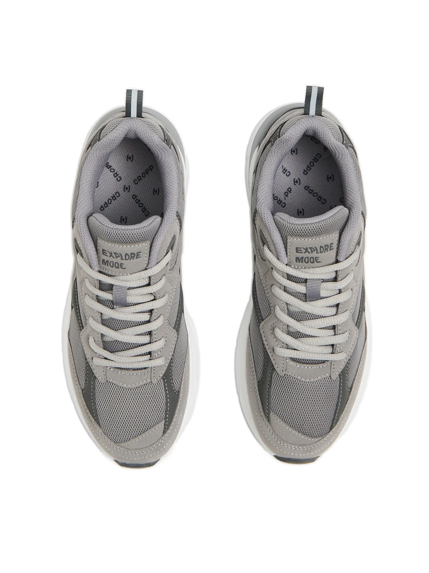 Best Cropp Szare sneakersy z solidną podeszwą szary